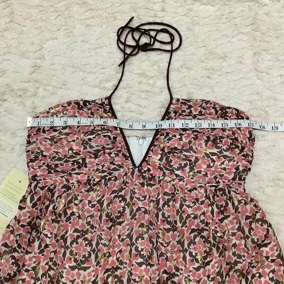 🛍️ SHOSHANNA Printed Halter-back Babydoll Straps Dress  NWT - Size 10 - Picture 9 of 15